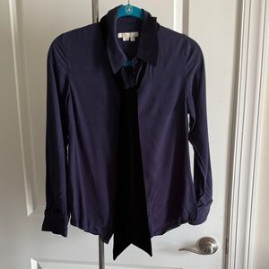 Boden Blue blouse with tie 4